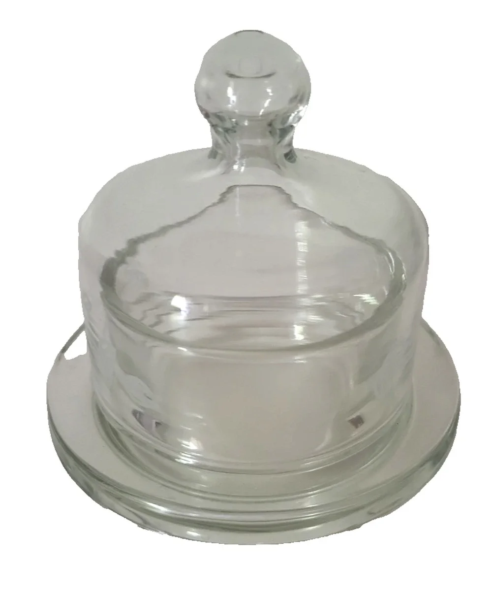 VTG Princess House Baby Cakes Individual Covered Butter Trinket Dish etched Vine